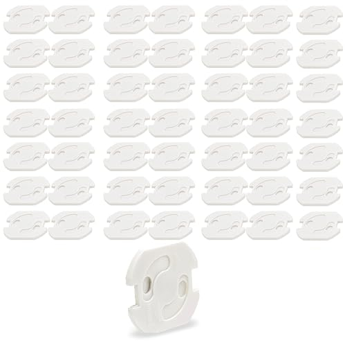 BIGtec Steckdosen Kindersicherung 50 Stück Steckdosenschutz Kinder Steckdosensicherung Steckdosenleisten Baby Kleinkind Sicherung Schutz mit Drehmechanik