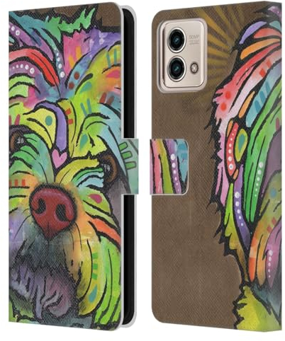 Head Case Designs Offizielle Dean Russo Amy Hunde 3 Leder Brieftaschen Handyhülle Hülle Huelle kompatibel mit Motorola Moto G Stylus 5G 2023