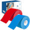 axion Kinesiologie Tape 2er Set 500x5cm | 2 Rollen wasserfeste, hautfreundliche, elastische und selbstklebende Bandage | Physio-Tape optimal für Sport & Alltag (Rot Blau)