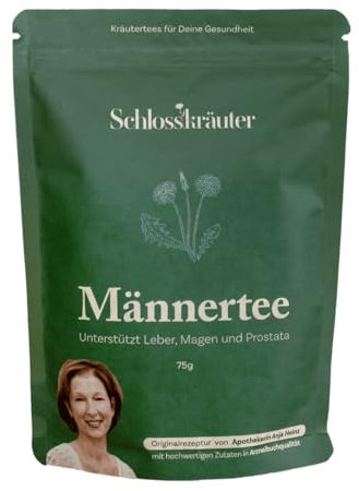 Männertee mit Weidenröschen und Löwenzahn | Prostata Tee für Männer mit 100% natürlichen Zutaten | Weidenröschentee für Prostata, Magen und Leber | Kleinblütiges Weidenröschen & Schafgarbe