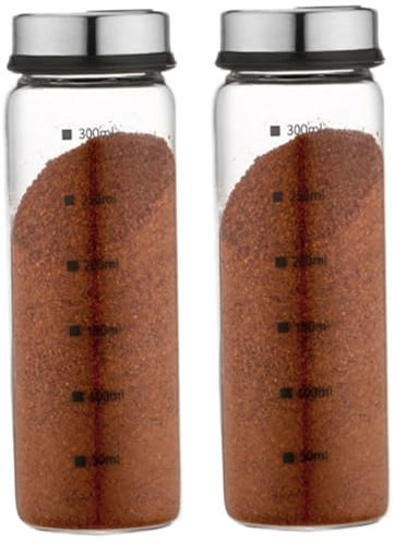 Saliera e pepiera grandi con fori regolabili per il versamento, con coperchio in acciaio inox, grande saliera per sale da tavola in bianco e nero grande saliera in vetro e pepe