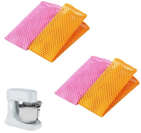 4 pezzi Panni a rete piatti, Innovativo panno per lavare i piatti, Innovativi per lavare i piatti, Panni in rete per lavare i piatti, Panno per la pulizia dell'impasto, asciugatura rapida 30×30cm