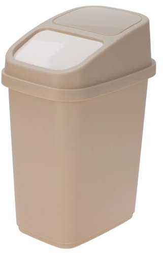 Mojawo Poubelle avec couvercle basculant - 17 l - En plastique - Couvercle coulissant amovible - Lavable