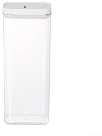 Airtight Plastic Food Storage Container With Seal Lid And Latches, Clear Grain Dispenser For Rice, Flour, Sugar, Nuts, Beans, Snacks, Cereal, And Pet Food Pantry Organization((1800 mL))