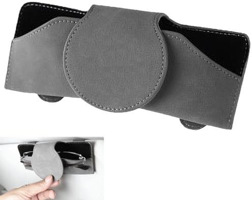 Ktnyl Soporte Gafas Coche, Clip Magnético para Gafas de Sol de Coche, Clip para Gafas de Coche, Gafas de Sol Caja para Car, Un Compartimento para Guardar Gafas en El Parasol de Un Vehículo.