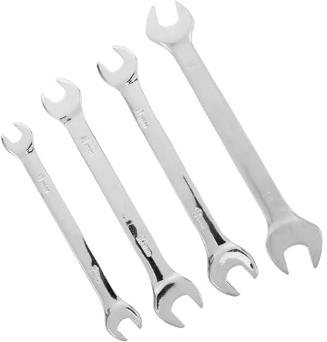 HOLIDYOYO 4 pezzi Chiavi Doppia Testa Aperta Strumenti Resistenti con Impugnatura Lunga per Spazi Stretti Chiavi Inglesi di Precisione per Riparazioni Auto e Te