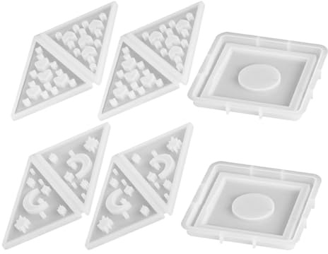 Beaupretty 2 Sets Silicone Pyramid Candle Holder Molds Heart and Moon Shapes for Resin Casting, Tealight Candle Stand Mold Kit for DIY Crafts, Wedding and Home Decoration