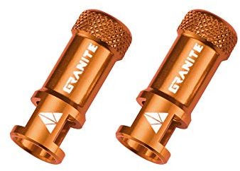 Granite Juicy Nipple Ventilkappen mit Ventilkernentfernungsfunktion, einfach zu verwendende Fahrradreifen-Schutzhüllen (Orange).