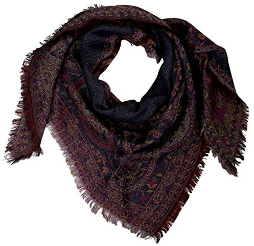 Lorenzo Cana Bufanda para mujer de lana jacquard tejida de 100% lana de cordero merino, estampado de cachemira, bufanda de fibra natural 78587