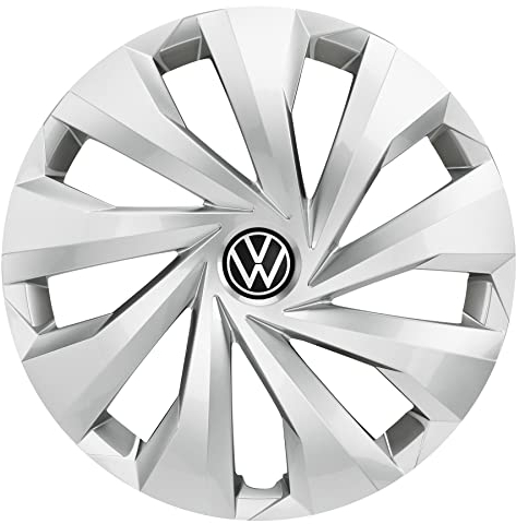 Volkswagen 2G0071455AUWP Radzierblenden 15 Zoll Stahlfelgen 4X Radkappen Radblenden, Silber