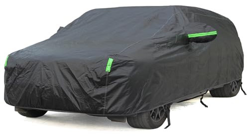 BEXITA Auto Abdeckplan wasserdichte Autoabdeckung mit Baumwollfutter Autoplane für Regen Sonne Staub Schutz Autoabdeckung Schwarz Vollgarage Wagon; Größe XL: Max510cm