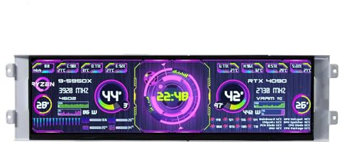 VSDISPLAY 12,7 Pollici Monitor LCD 2880X864 2K IPS,con Porta Video USB Tipo C, per CPU D41 GPU PC Case Display