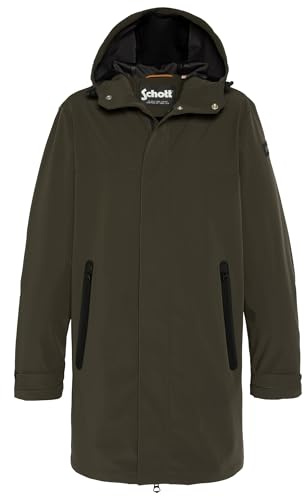 Schott NYC Dwight-Kaki-l Parka, Verde, L Uomo