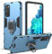 Case for Samsung Galaxy S20 FE, Shockproof Cover with 360° Metal Ring Stand, Anti-Scratch Hard Protective Case, Full Body Bumper Case with Camera Protection (Blue)