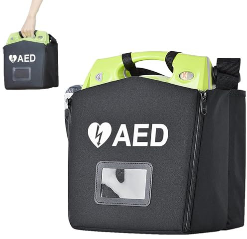 AED-Defibrillator-Tasche, tragbare AED-Aufbewahrungstasche, AED-Defibrillator-Tasche mit verstellbarem Gurt, AED-Defibrillator-Notfallinstrumentenbehälter, leichtes Gehäuse, for Apotheke, Supermarkt,