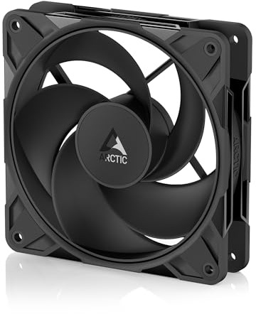 ARCTIC P12 Pro Reverse – 120 mm ﻿Premiumfläkt med omvänd luftflöde, PWM fläkt med Y-kabeldelare, 500-3000 rpm, 0 rpm <5% PWM, hydrodynamiskt lager, 4-Pin - svart