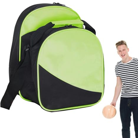 -Borsa per il trasporto – elegante borsa singola, robusta borsa per il trasporto in nylon | borsa da bowling da donna, offre spazio per una e scarpe, stoccaggio separato per attrezzatura da bowling, b