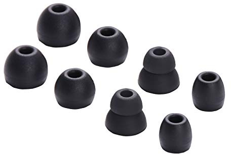 Replacement Eartips Silicone Earbuds Buds Set for Powerbeats Pro Beats Wireless Earphone Headphones,4 Pair (Black)