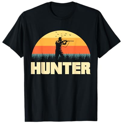 Jäger Silhouette bei Sonnenuntergang Hunter T-Shirt
