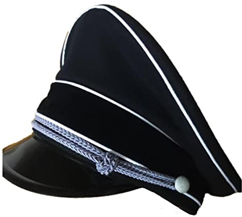 Sombreros con visera de oficial militar de la Segunda Guerra Mundial, gorras de lana negra de policía del ejército, invierno, mantener el calor para el espectáculo de accesorios de película de cosplay