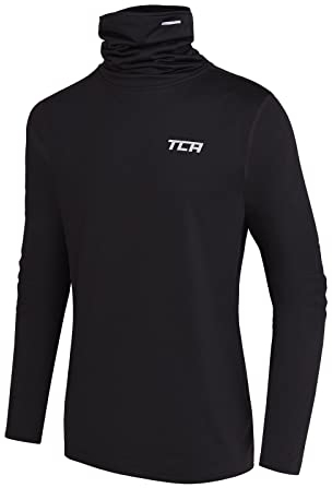 TCA Jungen Warm-Up Trichterhals Thermo Laufshirt - Schwarz, 12-14 Jahre