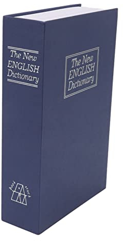 Wakects Tragbarer Safe in Buchform, mit Kombination, versteckter Safe, für Schmuck, Geld, Dokumente, 24 x 16 x 5,5 cm (Blau)