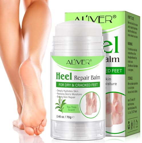 Fußcreme, Fusscreme Regenerierende Fußbutter Fußlotion für trockene, rissige Haut und raue Hornhautfüße, feuchtigkeitsspendende Fußreparaturcreme Fußpflege, 70G (Tee Baum)