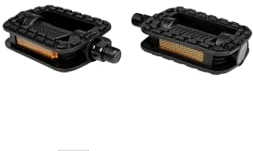 1 Paar Fahrrad Pedale mit seitlichen Reflektoren für rechte und Linke Seite, Trittfläche strukturiert für besseren Grip, Maße 70x95x26mm