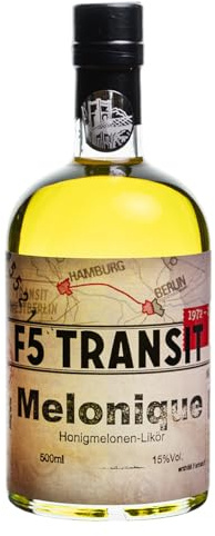 Melonique Likör 0.5l (15% Vol) No. 5521 fruchtiger Honigmelone-Likör - F5 Transit | Schwechower Brennerei (1229)