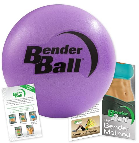 The Original 9 inch Pilates Ball - Blue - Exercise Ball for Abs, Core & Back - Workout Ball for Home Gym and Fitness Routines - Easy to Carry in Gym Bag or Luggage