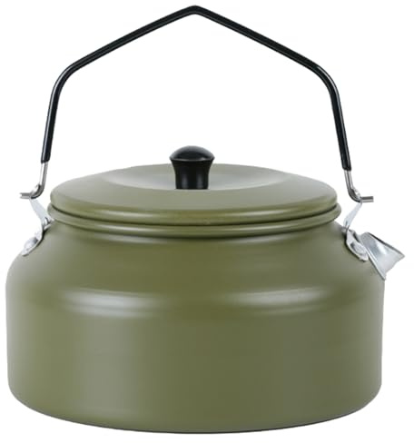 Haodream Pots de camping, bouilloire, bouilloire en aluminium, casseroles suspendues, ustensiles de cuisine pour camping, voyage, bouilloire en aluminium, cuisinière, sifflante