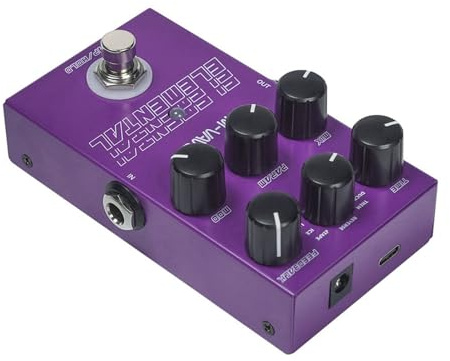 Alomejor Digital Delay Pedal, 9 Delay Effects Knob Control Gitarr Effektpedal med TAP HOLD Mode 3000ms Time Metal Case, för Elgitarr Basinstrument