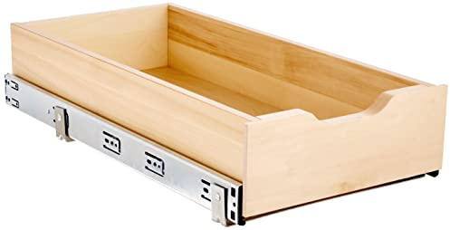 Knape & Vogt RS-WMUB-11-WD 5 in. H x 12 in. W 22 in. D Soft-Close Wood Drawer Box Pull Out Cabinet Organizer