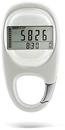 Podometre Marche, Compteur de Pas avec Clip Mousqueton, podomètre numérique 3D Simple sur podomètre dexercice à Distance de Marche, Suivi des Pas et des Miles, des Calories et du Temps dactivité