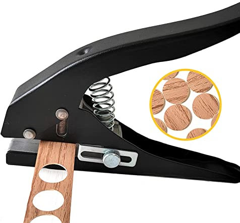 Single Hole Punch, Heavy Duty Single Hole Punch Hole Punches Portable Hand Held for Tags Cards Plastic (15MM Black)