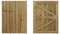 Featheredge Wooden Garden and Side Gates, Fully Framed and Capped (v2)(H-1200, W-1000, Natural (Light Green) Finish)
