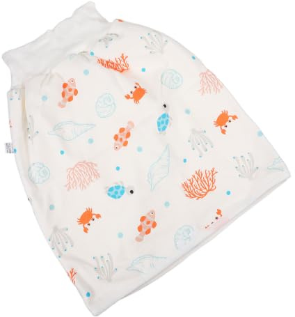 TOYANDONA Pantaloni Impermeabili per Ragazzo Ragazza in Cotone Gonna Pannolino per Addestramento al Vasino Sicuri e Rispettosi Dell'ambiente Colore Bianco