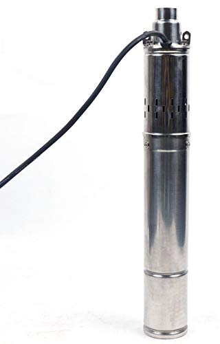Bomba para pozos profundos, bomba de tornillo, 250 W, 3 pulgadas, bomba sumergible de acero inoxidable, 0,33 CV, bomba de succión para cisterna, 220 V