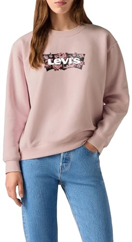 Levi's Sweat-Shirt à col Rond pour Femme Lse_GR Everyday, Lse_gab Rose BW Fill, XS