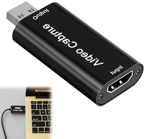 Adaptateur USB, Carte de Capture Vidéo HD1, Capture Card de Jeu 1080P 4K Portable Plug & Play pour Streaming Vidéo en Direct Enregistrement Vidéo Ou Diffusion en Direct