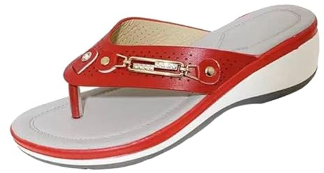 2026 Chanclas Mujer Ropa Exteriores Sandalias Playa Verano Casual Pantuflas Grandes Mujer, rojo, 42 EU