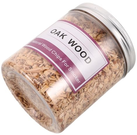 FUTUREORYY Astillas de Madera de Roble para Ahumar 130-140g Tamaño Medio, Virutas Aromáticas para Ahumador de Cocina y Parrilla al Aire Libre, Ideales para Whisky y Cócteles, Uso en Barbacoa