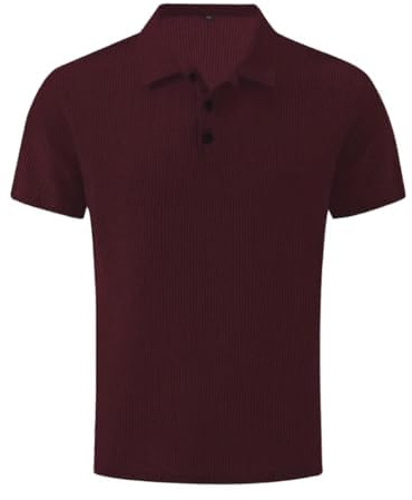 Breeze pikétröjor för män, öl mage bris pikétröjor med krage texturerad skjorta, stretchig snabbtorkande ledig kortärmad golfskjorta
