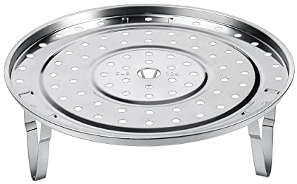 DSstyles Edelstahl Dampfbehälter Dünsteinsatz (8.5 Inches) Dämpfeinsatz für Kochtöpfe Chinese Steaming Rack