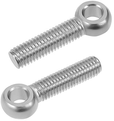 sourcing map Perno tornillo pasador cáncamo armella de ojo de elevación del hombro de rosca métrica de la maquinaria de acero inoxidable 304 de M10 x 40mm 2 piezas