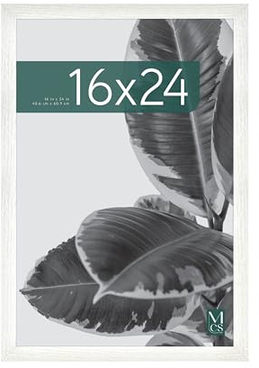 MCS Studio Gallery 16x24 Picture Frame White Woodgrain, Photo Frame for Photos, Posters & Art Prints (1-Pack)
