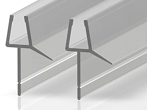 2 Stück Duschdichtung,Ersatzdichtung Für glasdicke 4mm 5mm 6mm Duschtür Dichtung Duschkabine Wasserabweiser einstellbare Spritzschutz Bad Dusche 500mm