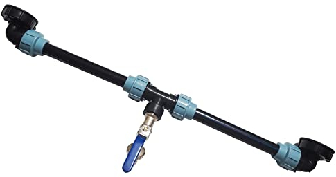 Kit de connexion IBC pour réservoirs d'eau de pluie IBC avec col de cygne 3/4, robinet de jardin, tuyau de citerne, pour réservoirs 1/2 (B)