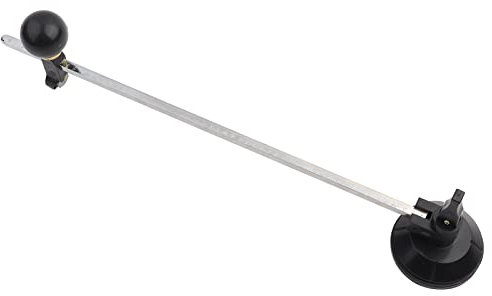 Fyearfly Cortador de Vidrio Circular, Brújulas de 6 Ruedas, Cortador de Corte Circular Ajustable con Círculo de Ventosa y Escala Transparente para cortadores de Vidrio(60CM)