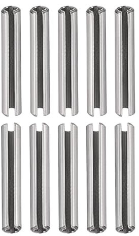 DTGN M3 x 14mm(DxL) Fente Ressort Broche - 20Paquet - Bien pour Maison Machine Fixation - 304 Inox Acier Ressort Cheville Tension Rouleau Broche - Argent